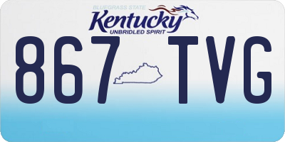 KY license plate 867TVG