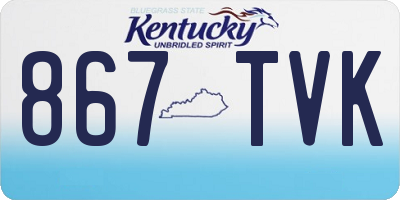 KY license plate 867TVK
