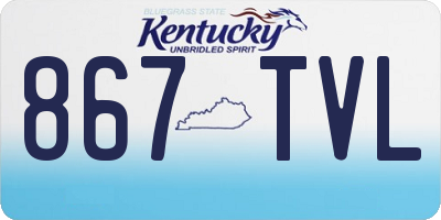 KY license plate 867TVL