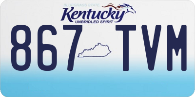 KY license plate 867TVM