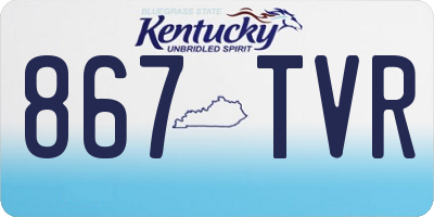 KY license plate 867TVR