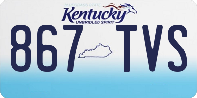 KY license plate 867TVS