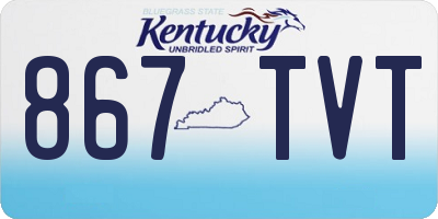 KY license plate 867TVT