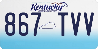 KY license plate 867TVV