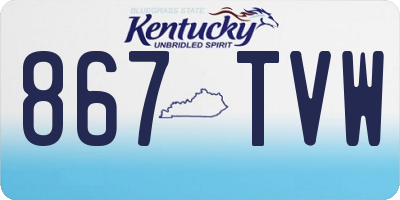 KY license plate 867TVW