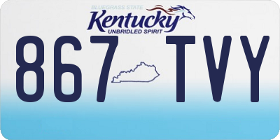 KY license plate 867TVY