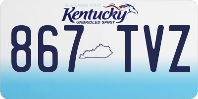 KY license plate 867TVZ