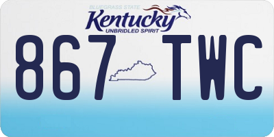KY license plate 867TWC