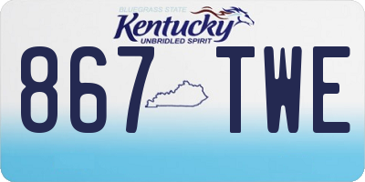 KY license plate 867TWE