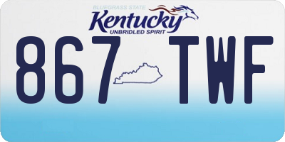 KY license plate 867TWF