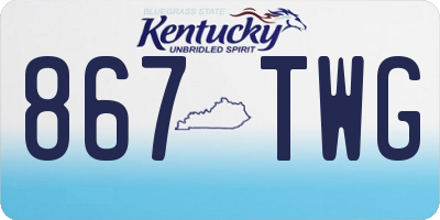 KY license plate 867TWG