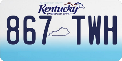 KY license plate 867TWH