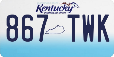 KY license plate 867TWK