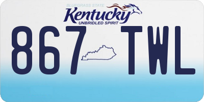 KY license plate 867TWL