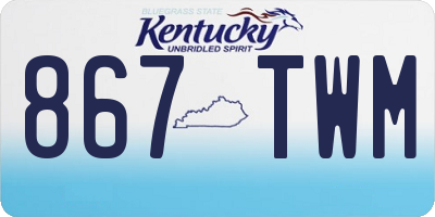 KY license plate 867TWM
