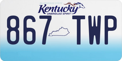 KY license plate 867TWP