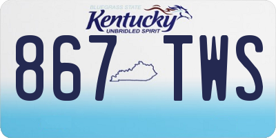 KY license plate 867TWS