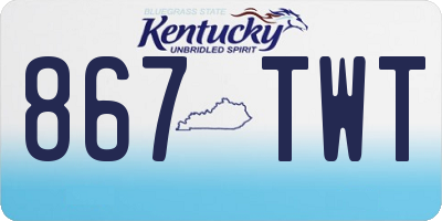 KY license plate 867TWT