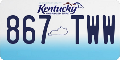 KY license plate 867TWW