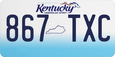 KY license plate 867TXC