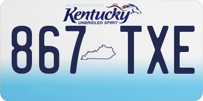 KY license plate 867TXE