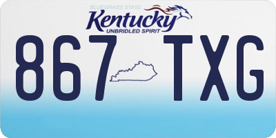 KY license plate 867TXG