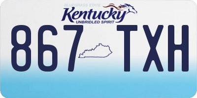 KY license plate 867TXH