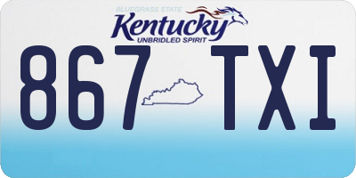 KY license plate 867TXI