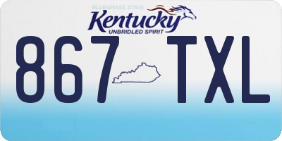 KY license plate 867TXL