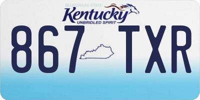KY license plate 867TXR