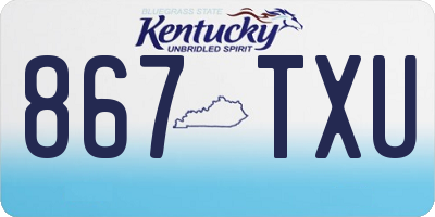 KY license plate 867TXU
