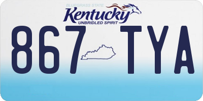 KY license plate 867TYA