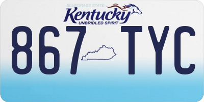 KY license plate 867TYC