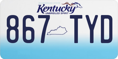 KY license plate 867TYD