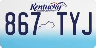KY license plate 867TYJ