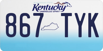 KY license plate 867TYK