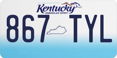 KY license plate 867TYL