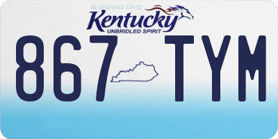 KY license plate 867TYM