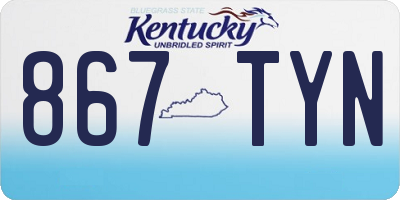 KY license plate 867TYN