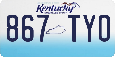 KY license plate 867TYO