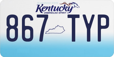 KY license plate 867TYP