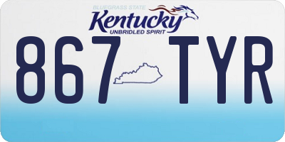 KY license plate 867TYR