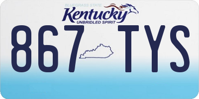 KY license plate 867TYS