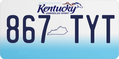 KY license plate 867TYT