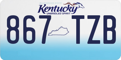 KY license plate 867TZB