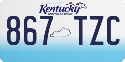 KY license plate 867TZC