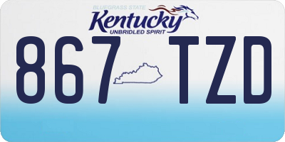 KY license plate 867TZD