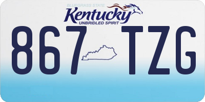 KY license plate 867TZG
