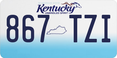 KY license plate 867TZI
