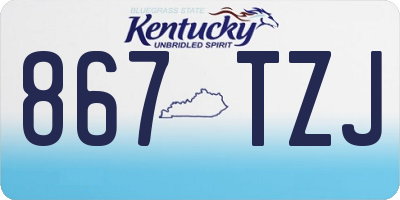 KY license plate 867TZJ
